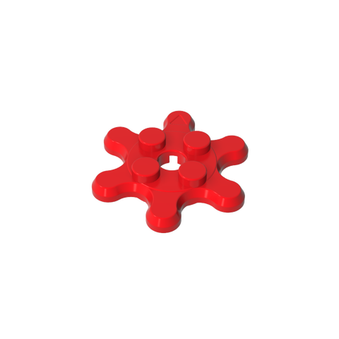 Gobricks,Plate Special 2 x 2 Splat Gear with 6 Teeth,35442