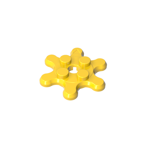 Gobricks,Plate Special 2 x 2 Splat Gear with 6 Teeth,35442