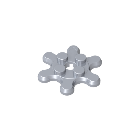 Gobricks,Plate Special 2 x 2 Splat Gear with 6 Teeth,35442