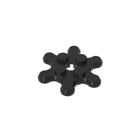 Gobricks,Plate Special 2 x 2 Splat Gear with 6 Teeth,35442