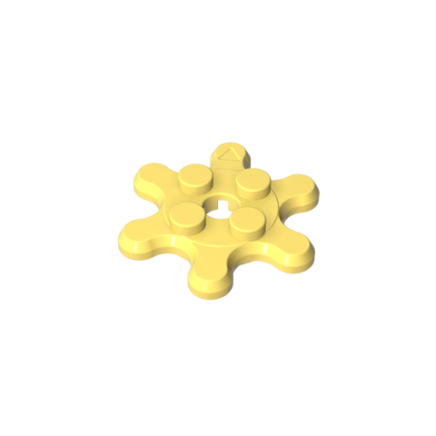 Gobricks,Plate Special 2 x 2 Splat Gear with 6 Teeth,35442