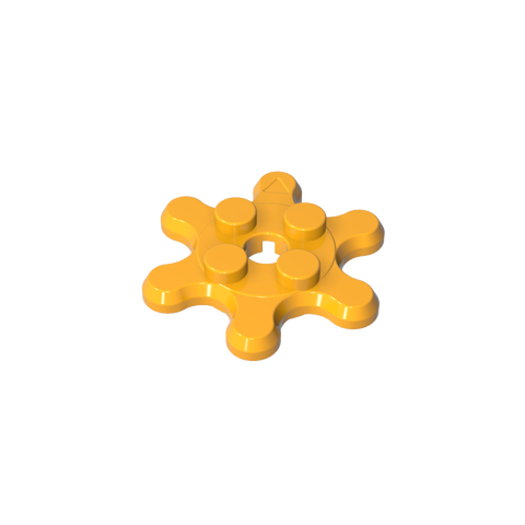 Gobricks,Plate Special 2 x 2 Splat Gear with 6 Teeth,35442