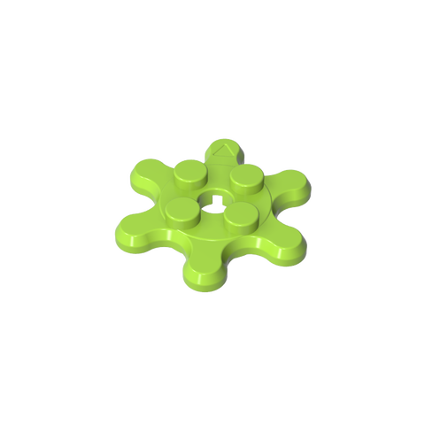 Gobricks,Plate Special 2 x 2 Splat Gear with 6 Teeth,35442