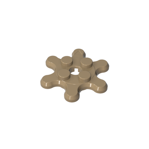 Gobricks,Plate Special 2 x 2 Splat Gear with 6 Teeth,35442