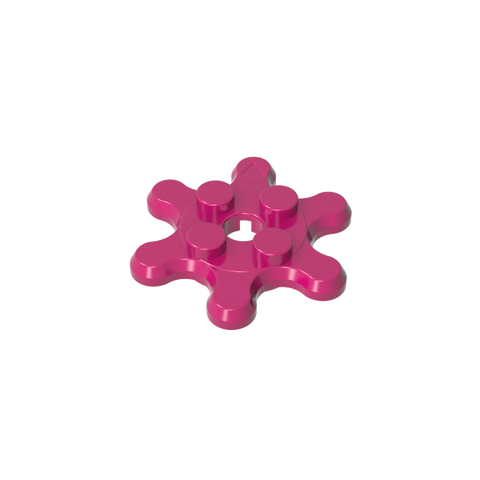 Gobricks,Plate Special 2 x 2 Splat Gear with 6 Teeth,35442