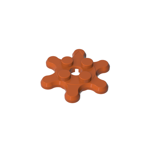 Gobricks,Plate Special 2 x 2 Splat Gear with 6 Teeth,35442