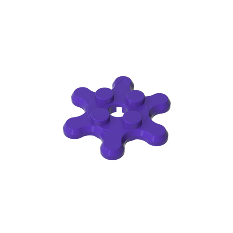 Gobricks,Plate Special 2 x 2 Splat Gear with 6 Teeth,35442