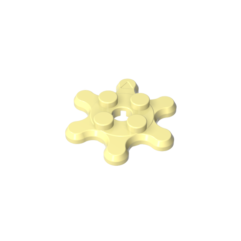 Gobricks,Plate Special 2 x 2 Splat Gear with 6 Teeth,35442