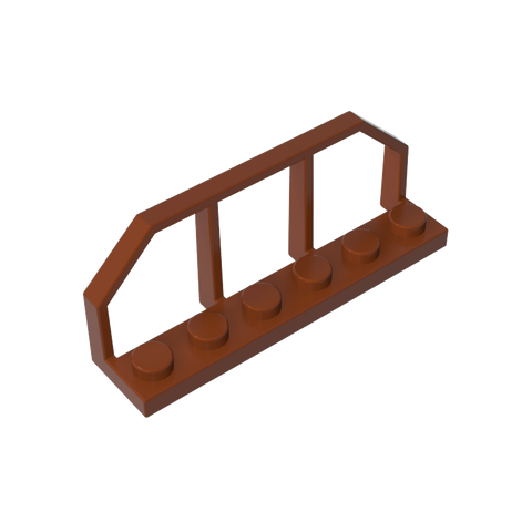 Gobricks,Plate Special 1 x 6 with Train Wagon End Fence,6583
