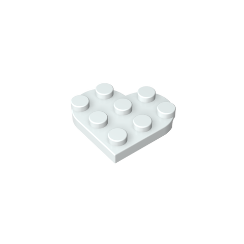 Gobricks,Plate Angled 3 x 3 with Heart Shape,39613