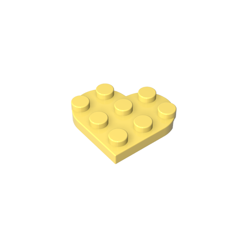 Gobricks,Plate Angled 3 x 3 with Heart Shape,39613
