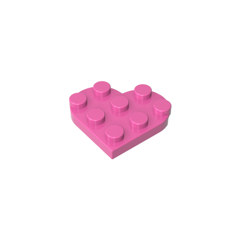 Gobricks,Plate Angled 3 x 3 with Heart Shape,39613