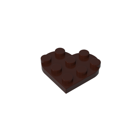Gobricks,Plate Angled 3 x 3 with Heart Shape,39613