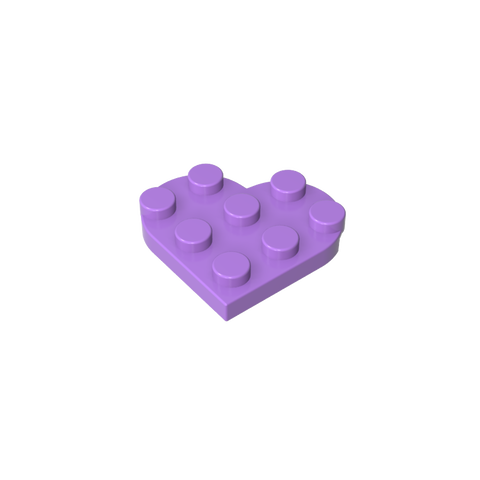 Gobricks,Plate Angled 3 x 3 with Heart Shape,39613
