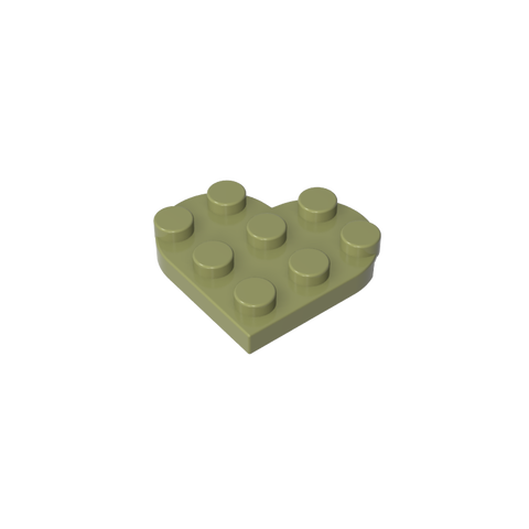 Gobricks,Plate Angled 3 x 3 with Heart Shape,39613
