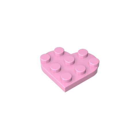 Gobricks,Plate Angled 3 x 3 with Heart Shape,39613