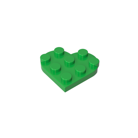 Gobricks,Plate Angled 3 x 3 with Heart Shape,39613