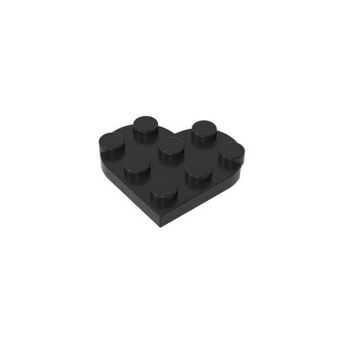 Gobricks,Plate Angled 3 x 3 with Heart Shape,39613