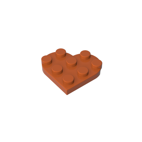 Gobricks,Plate Angled 3 x 3 with Heart Shape,39613