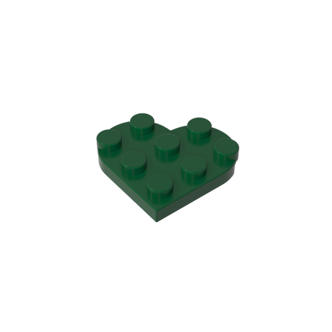 Gobricks,Plate Angled 3 x 3 with Heart Shape,39613
