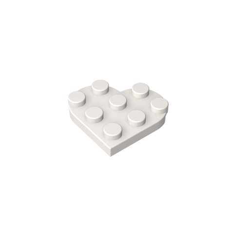 Gobricks,Plate Angled 3 x 3 with Heart Shape,39613