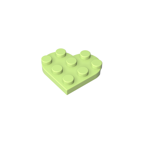 Gobricks,Plate Angled 3 x 3 with Heart Shape,39613