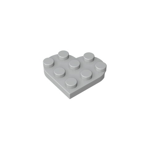 Gobricks,Plate Angled 3 x 3 with Heart Shape,39613