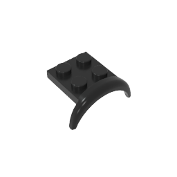 Gobricks,Wheel Arch, Mudguard 2 x 3 x 1 1/3,49097