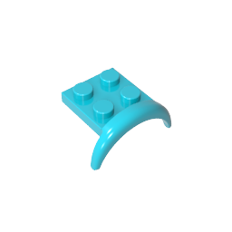 Gobricks,Wheel Arch, Mudguard 2 x 3 x 1 1/3,49097