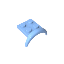 Gobricks,Wheel Arch, Mudguard 2 x 3 x 1 1/3,49097