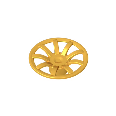 Gobricks,Wheel Cover 9 Spoke - 18mm D.,62701