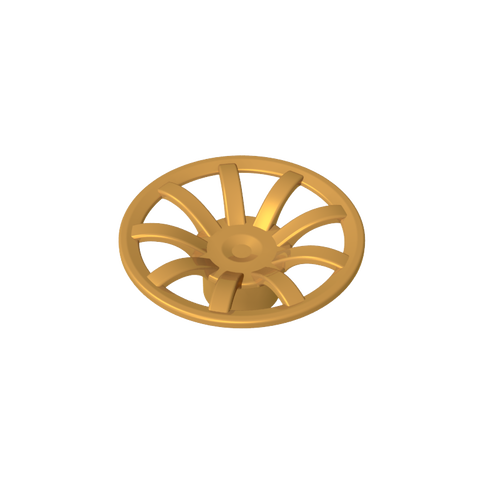 Gobricks,Wheel Cover 9 Spoke - 18mm D.,62701