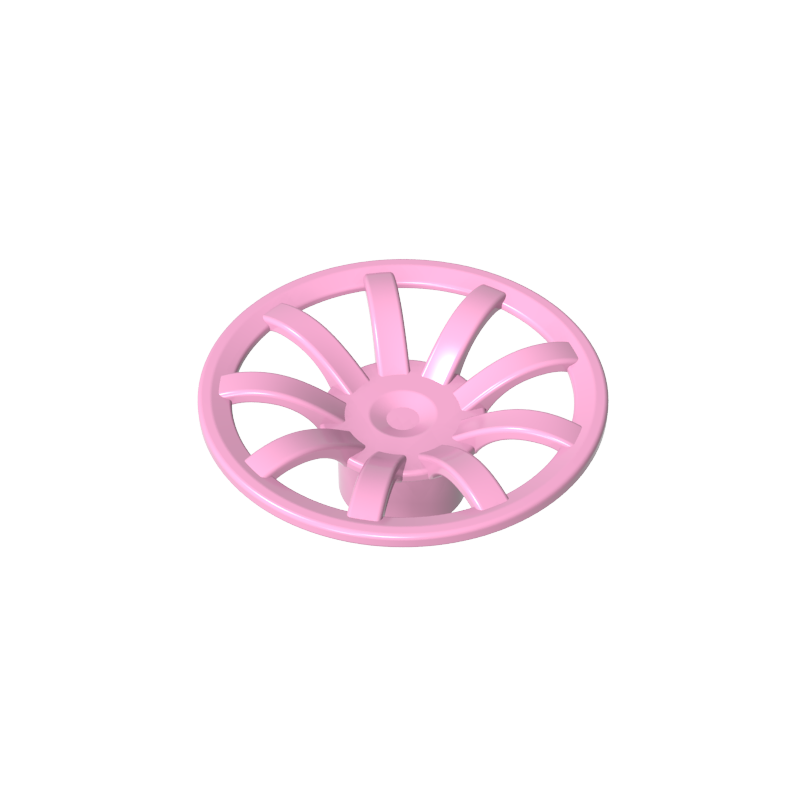 Gobricks,Wheel Cover 9 Spoke - 18mm D.,62701