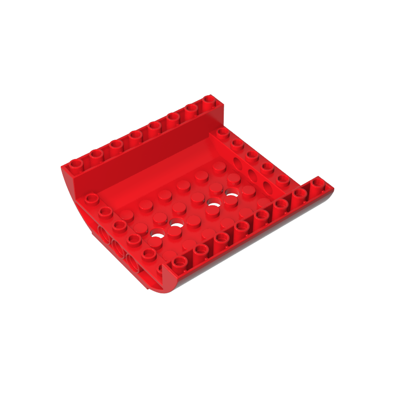 Gobricks,Slope Curved 8 x 8 x 2 Inverted Double,54091