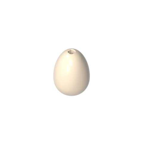 Gobricks,Food Egg with 1.5mm Hole [Plain],24946