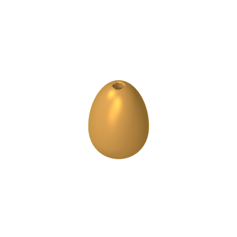 Gobricks,Food Egg with 1.5mm Hole [Plain],24946