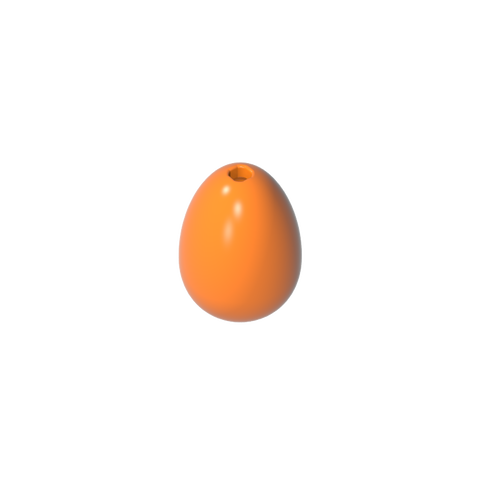 Gobricks,Food Egg with 1.5mm Hole [Plain],24946