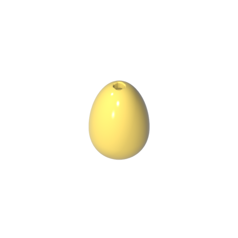 Gobricks,Food Egg with 1.5mm Hole [Plain],24946