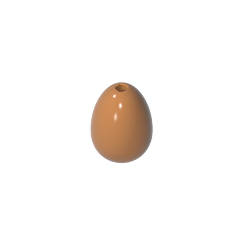 Gobricks,Food Egg with 1.5mm Hole [Plain],24946