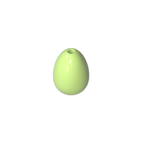 Gobricks,Food Egg with 1.5mm Hole [Plain],24946