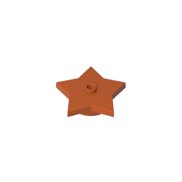 Gobricks,Plate Special 5-Point Star 4 x 4 2/3 with One Stud,39611
