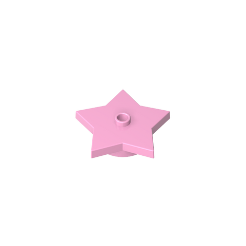 Gobricks,Plate Special 5-Point Star 4 x 4 2/3 with One Stud,39611