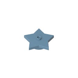 Gobricks,Plate Special 5-Point Star 4 x 4 2/3 with One Stud,39611