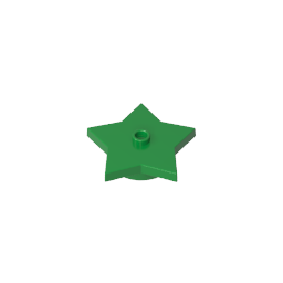 Gobricks,Plate Special 5-Point Star 4 x 4 2/3 with One Stud,39611