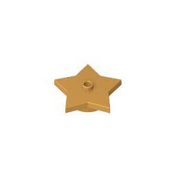Gobricks,Plate Special 5-Point Star 4 x 4 2/3 with One Stud,39611