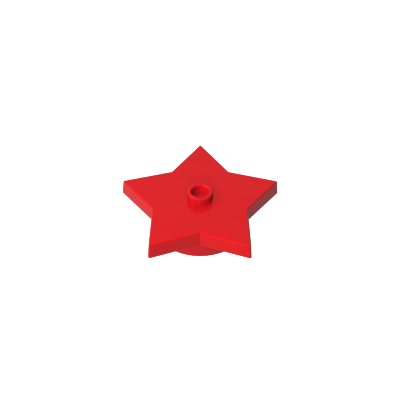 Gobricks,Plate Special 5-Point Star 4 x 4 2/3 with One Stud,39611
