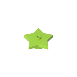 Gobricks,Plate Special 5-Point Star 4 x 4 2/3 with One Stud,39611