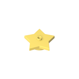 Gobricks,Plate Special 5-Point Star 4 x 4 2/3 with One Stud,39611