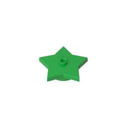 Gobricks,Plate Special 5-Point Star 4 x 4 2/3 with One Stud,39611