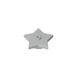 Gobricks,Plate Special 5-Point Star 4 x 4 2/3 with One Stud,39611